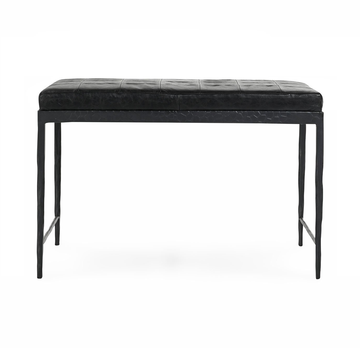 Malo Leather Bench - Onyx
