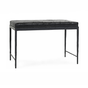 Malo Leather Bench - Onyx