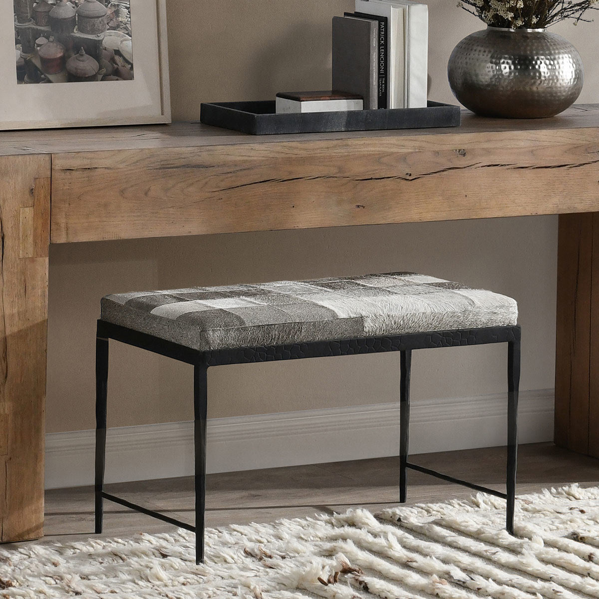 Achen Accent Bench - Sparrow Gray