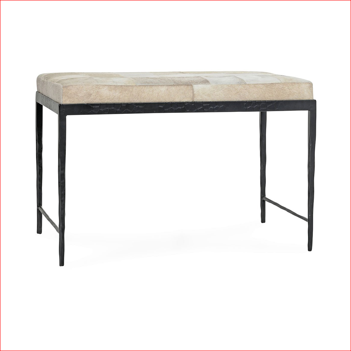 Achen Hide Bench - Ivory