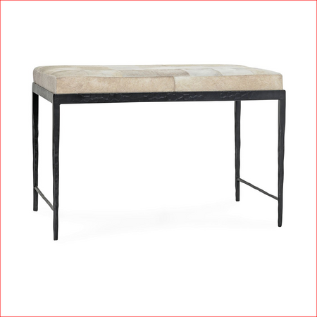 Achen Hide Bench - Ivory