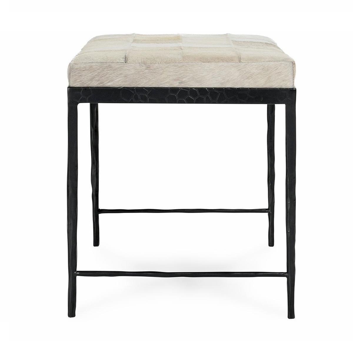 Achen Hide Bench - Ivory