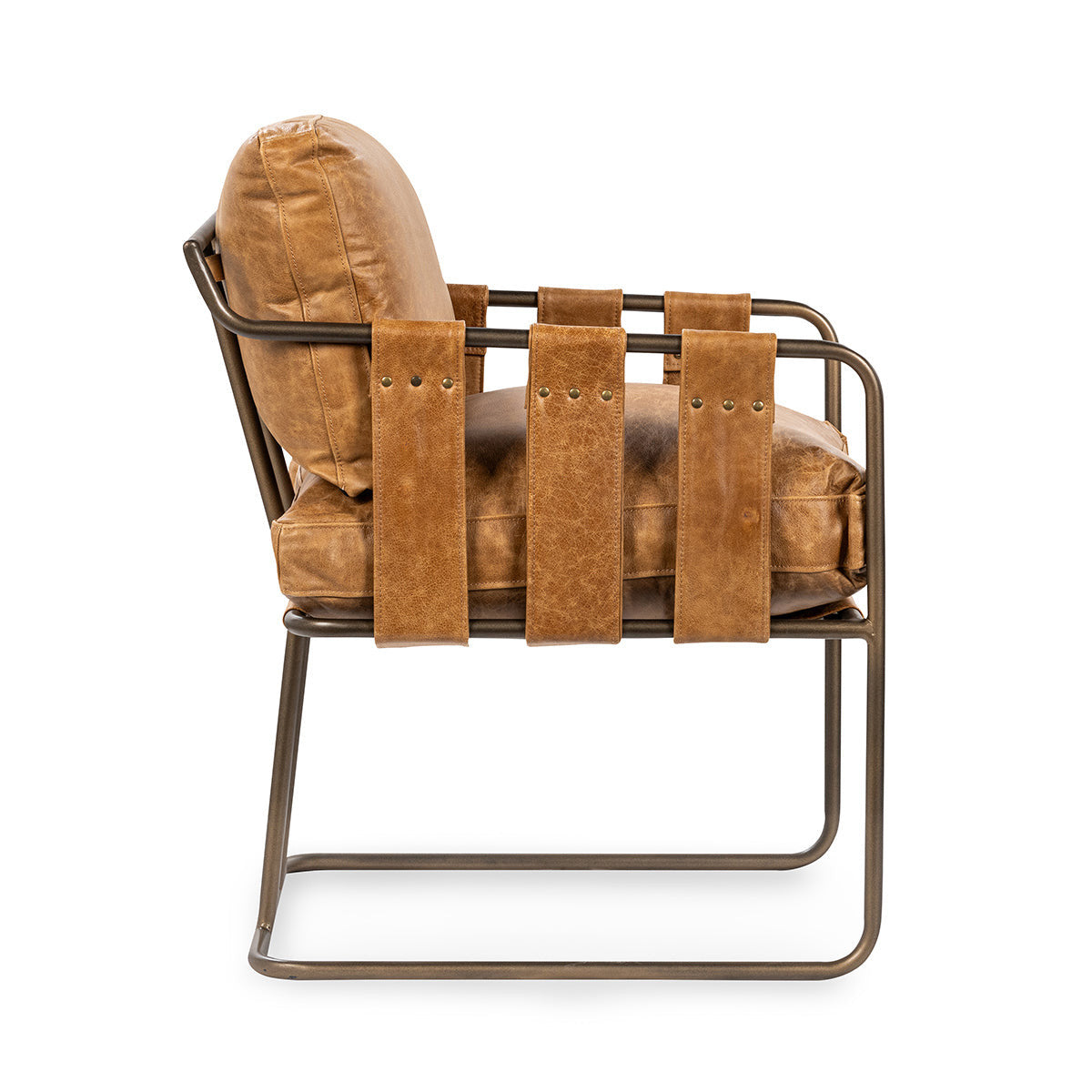 Strapling Leather Dining Chair