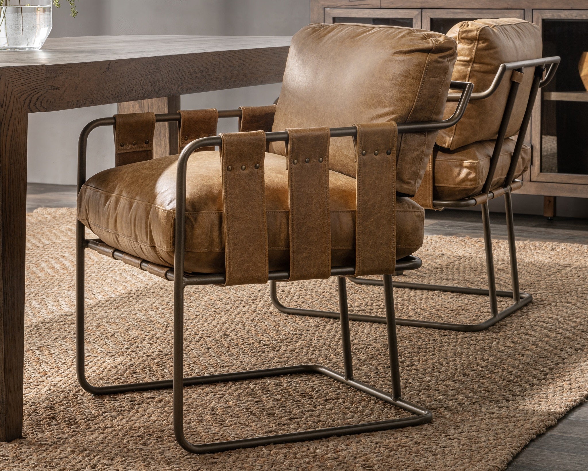 Strapling Dining Chair - Sedona Brown
