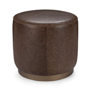 Clair Round Ottoman - Cocoa Brown - Dark Brown