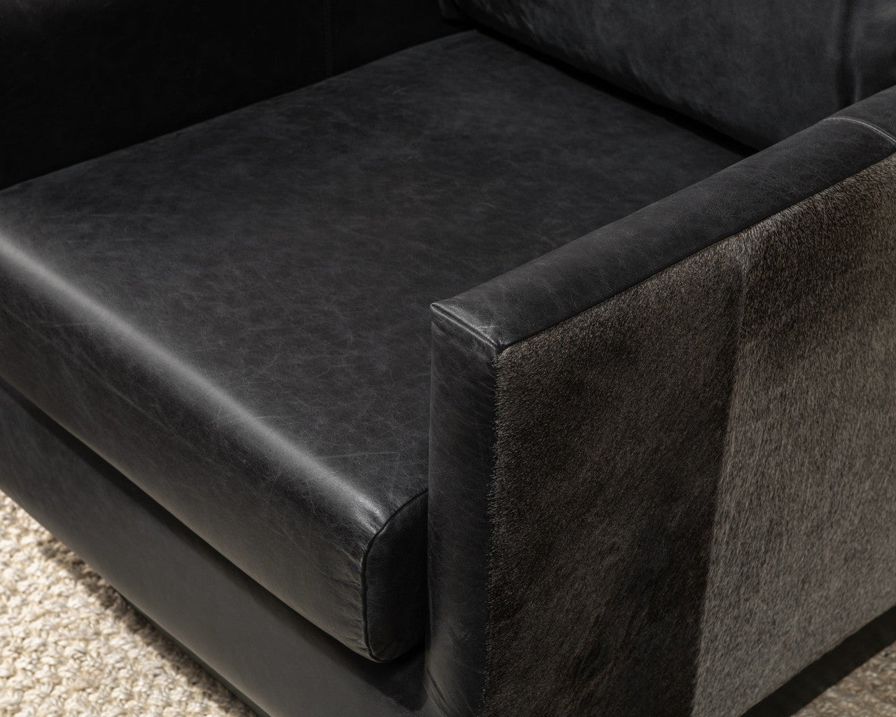 Lathe Hide Accent Chair - Rustic Shadow