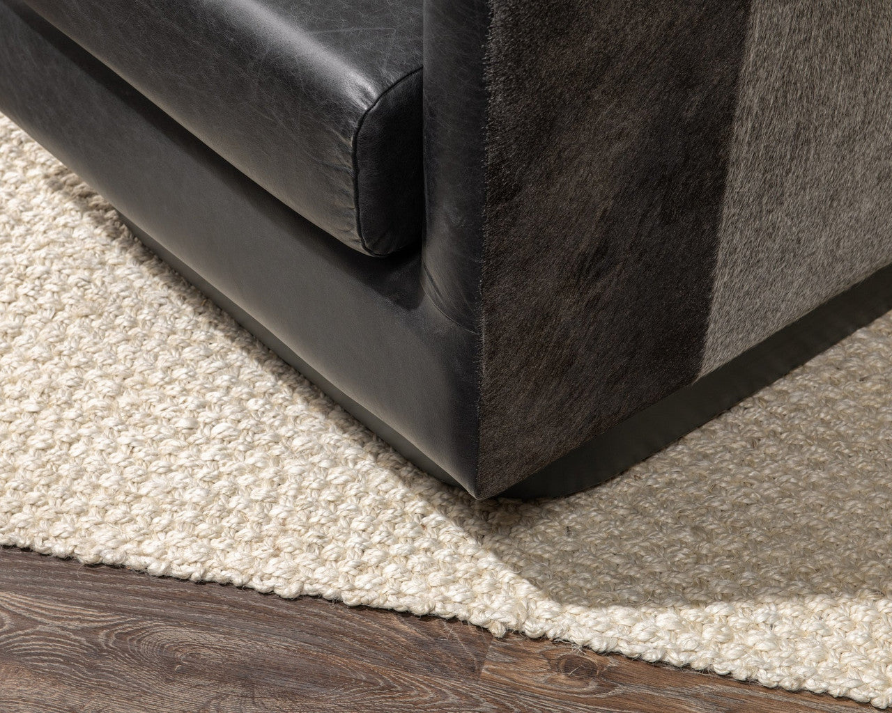 Lathe Hide Accent Chair - Rustic Shadow