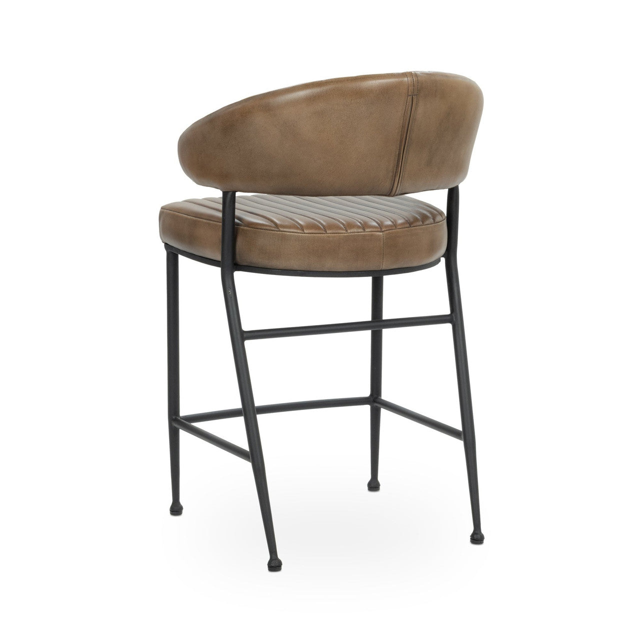 Umbria Brown Leather Counter Stool 26"