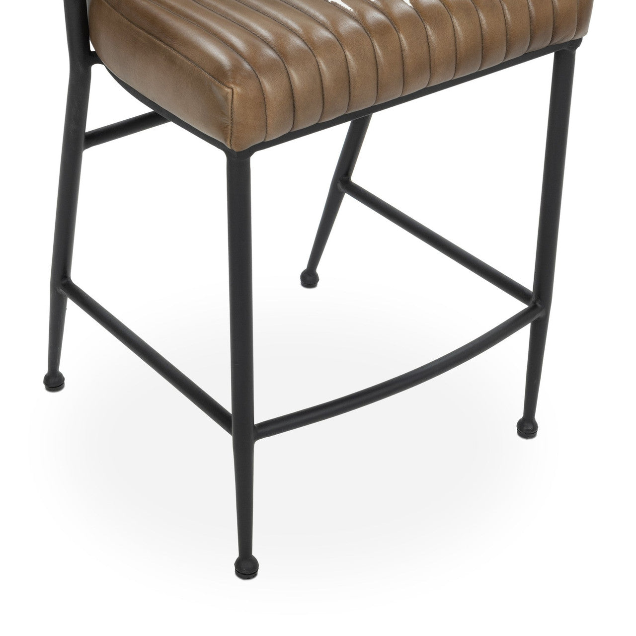 Umbria Brown Leather Counter Stool 26"