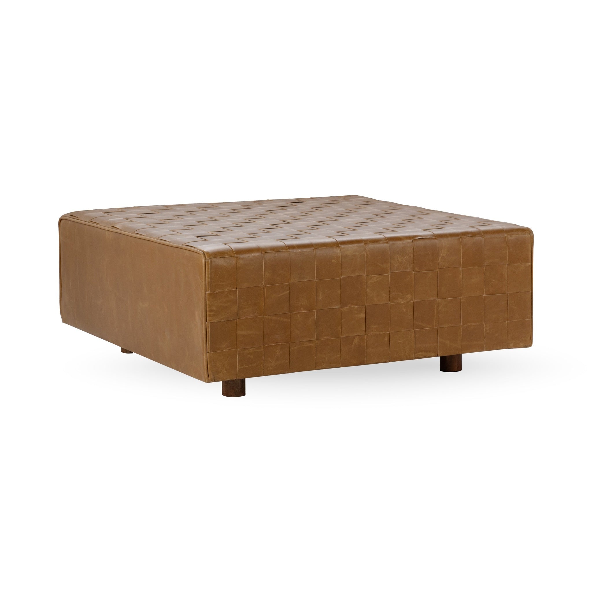 Aristo Square Ottoman - Autum Maple - Chestnut