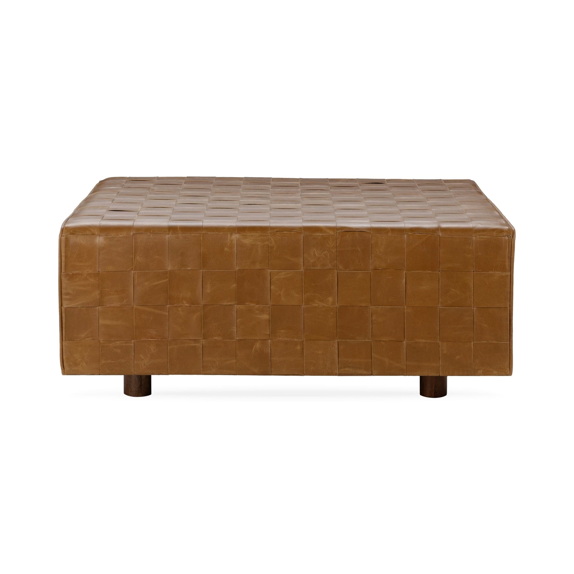 Aristo Square Ottoman - Autum Maple - Chestnut