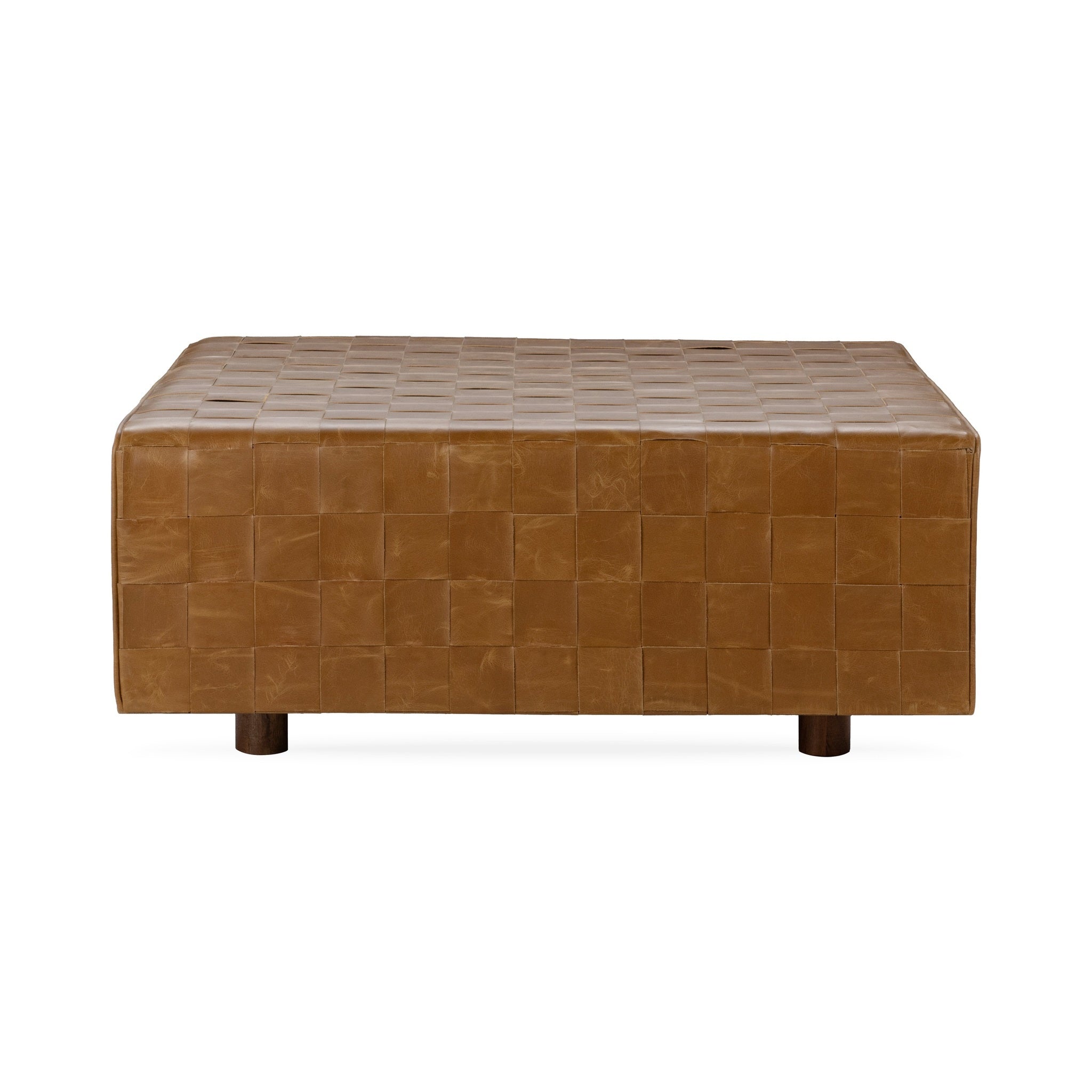 Aristo Square Ottoman - Autum Maple - Chestnut
