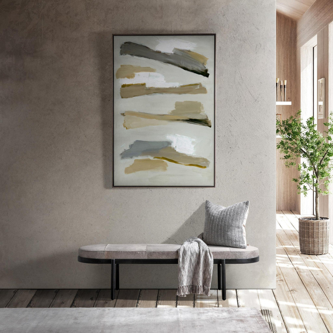 Evelyn Sparrow Gray Accent Bench