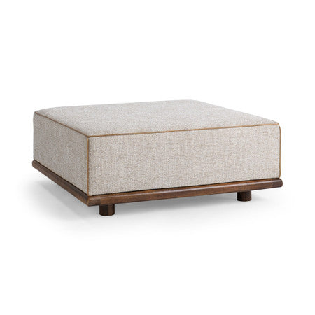 Ellerie Square Ottoman - Latte