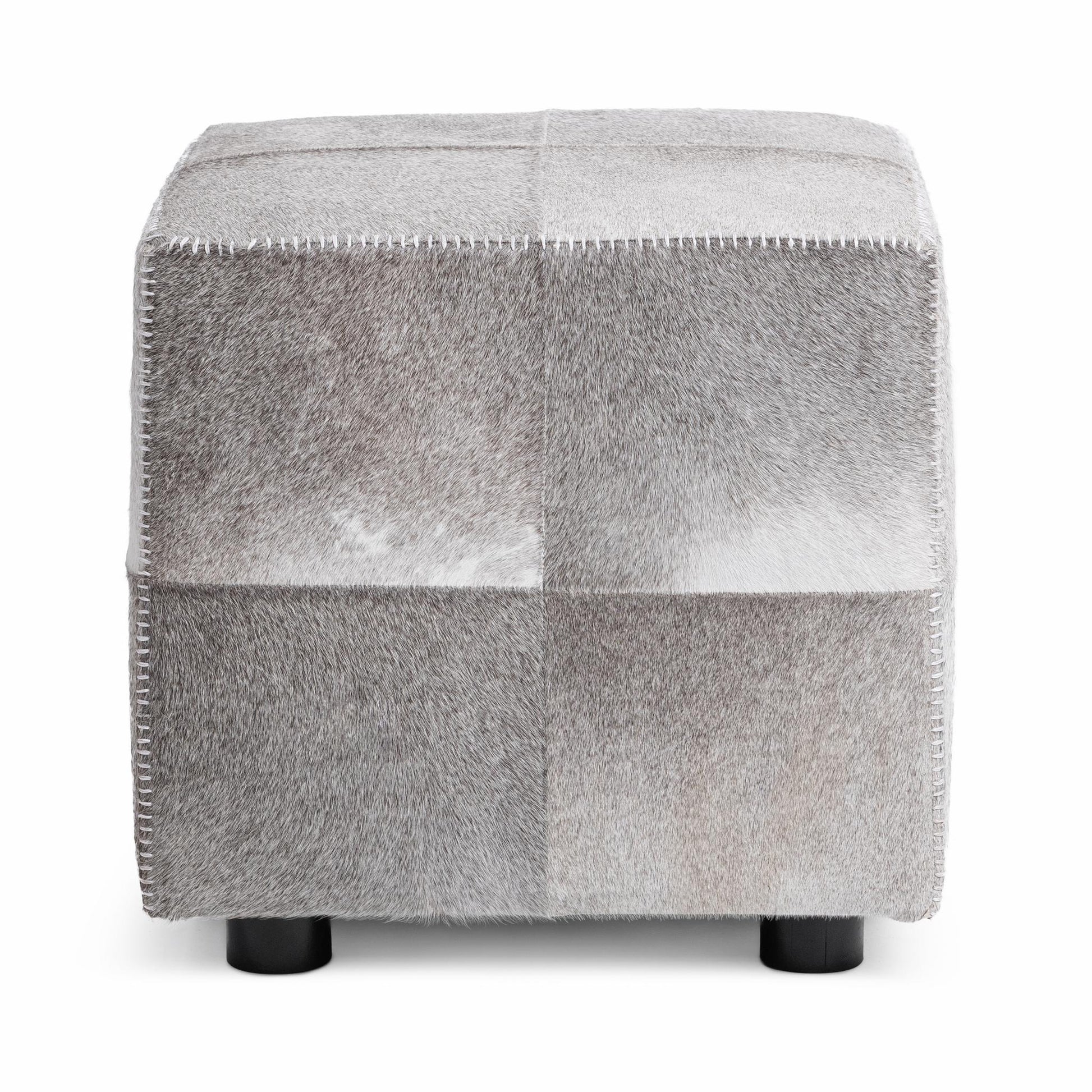 Landyn 18" Square Ottoman - Sparrow Gray