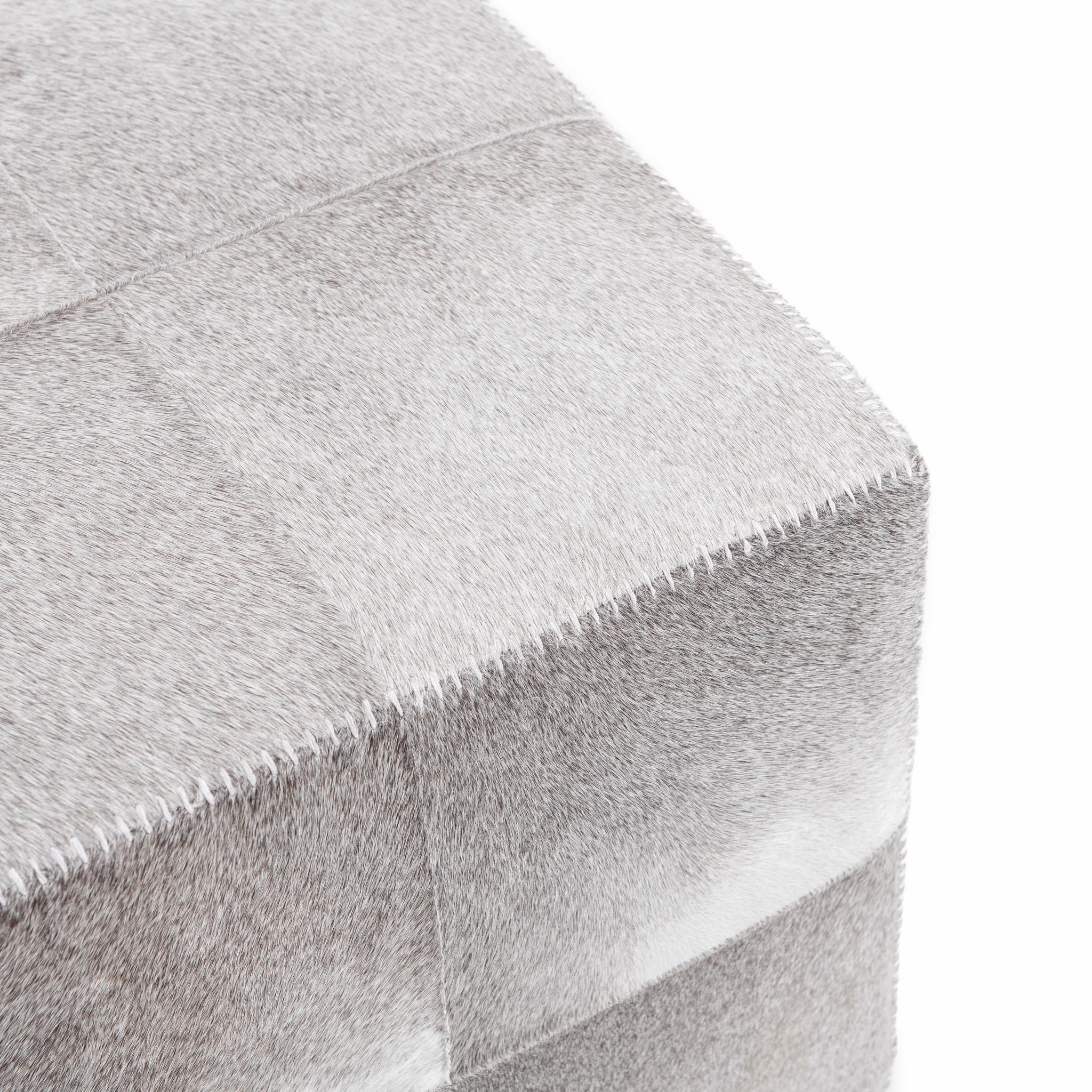Landyn 18" Square Ottoman - Sparrow Gray