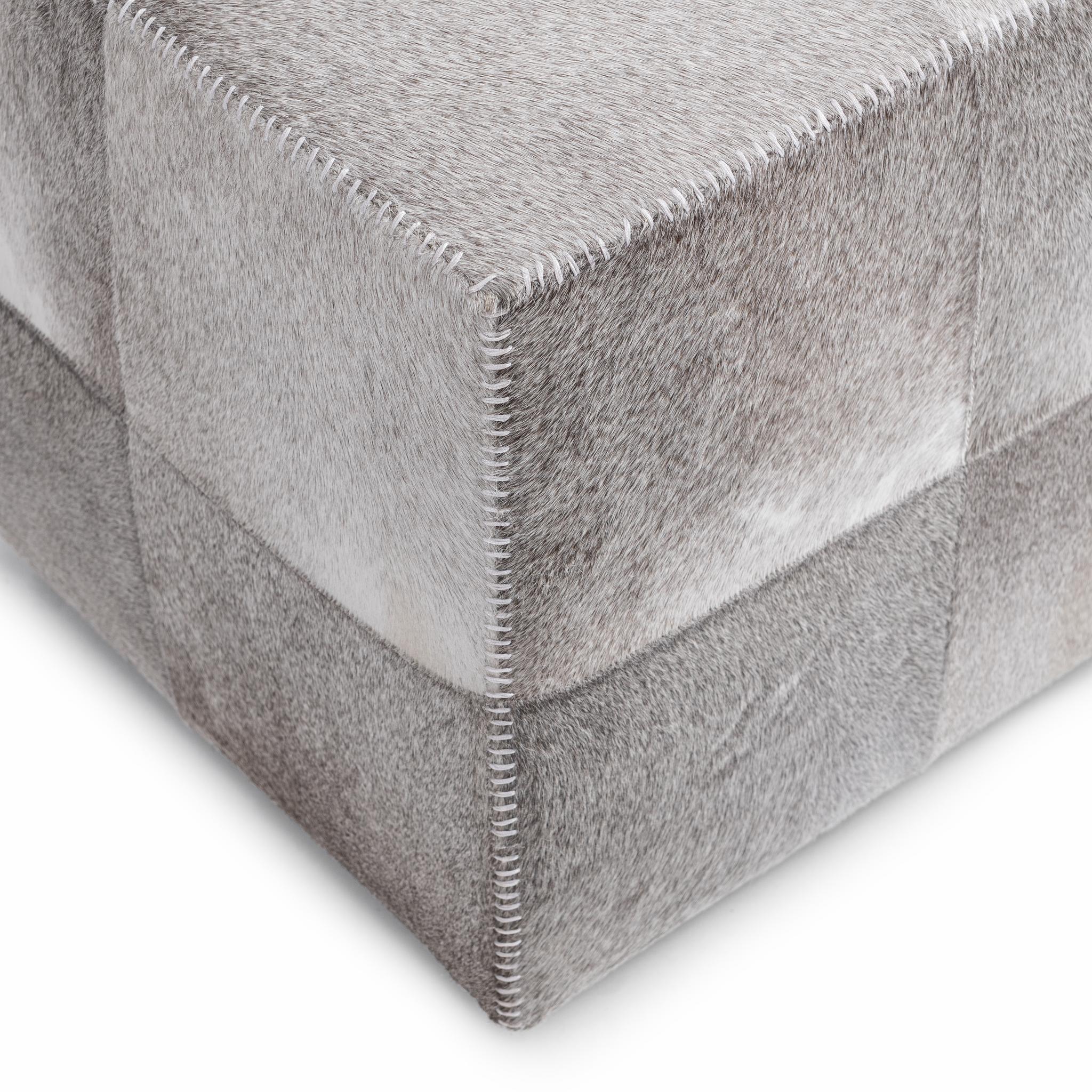 Landyn 18" Square Ottoman - Sparrow Gray