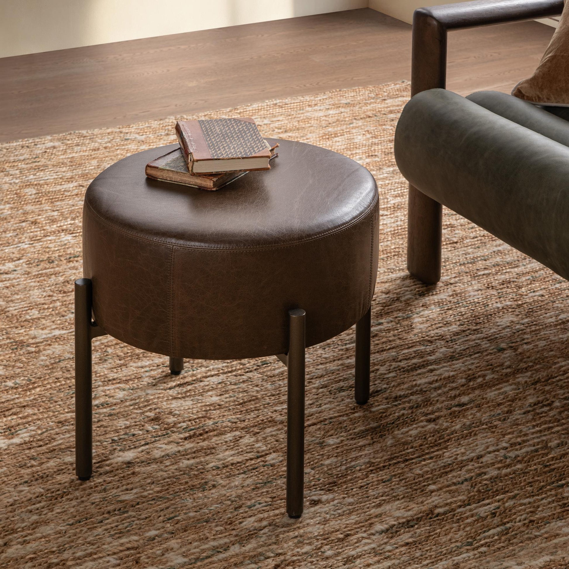Aimie Accent Stool - Cocoa Brown