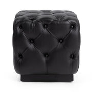 Briar 18" Square Ottoman - Midnight Raven