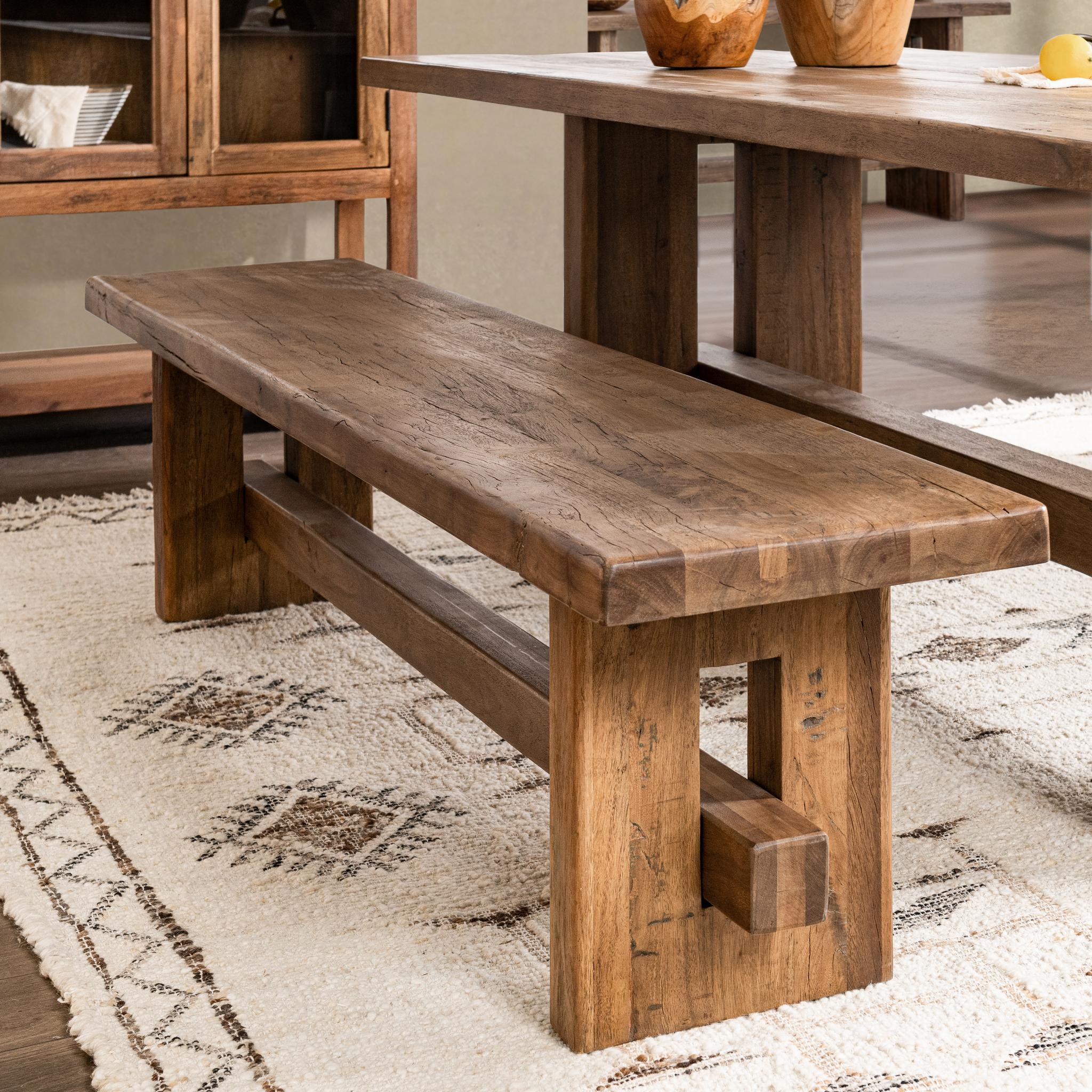 Mantova 84" Bench - Reclaimed Barnwood
