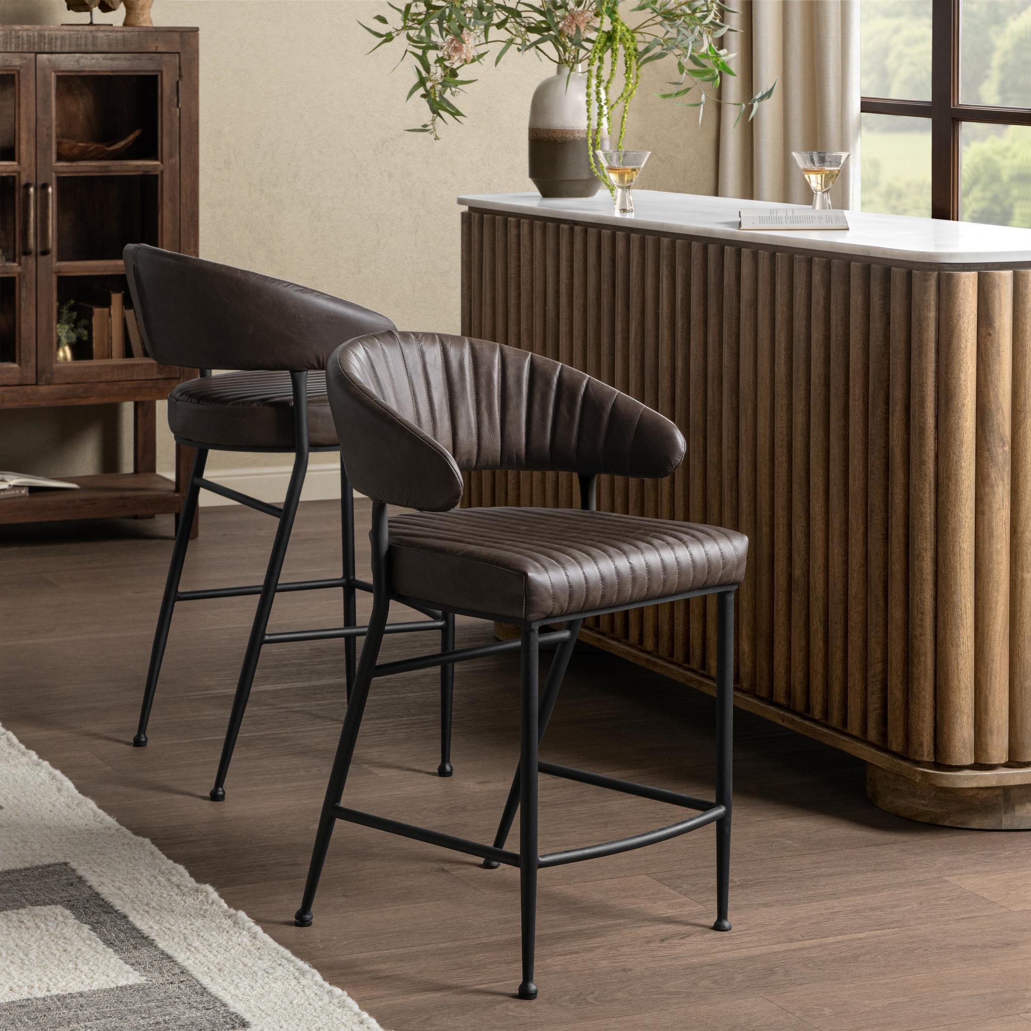Umbria 26" Counter Stool - Burnished Walnut