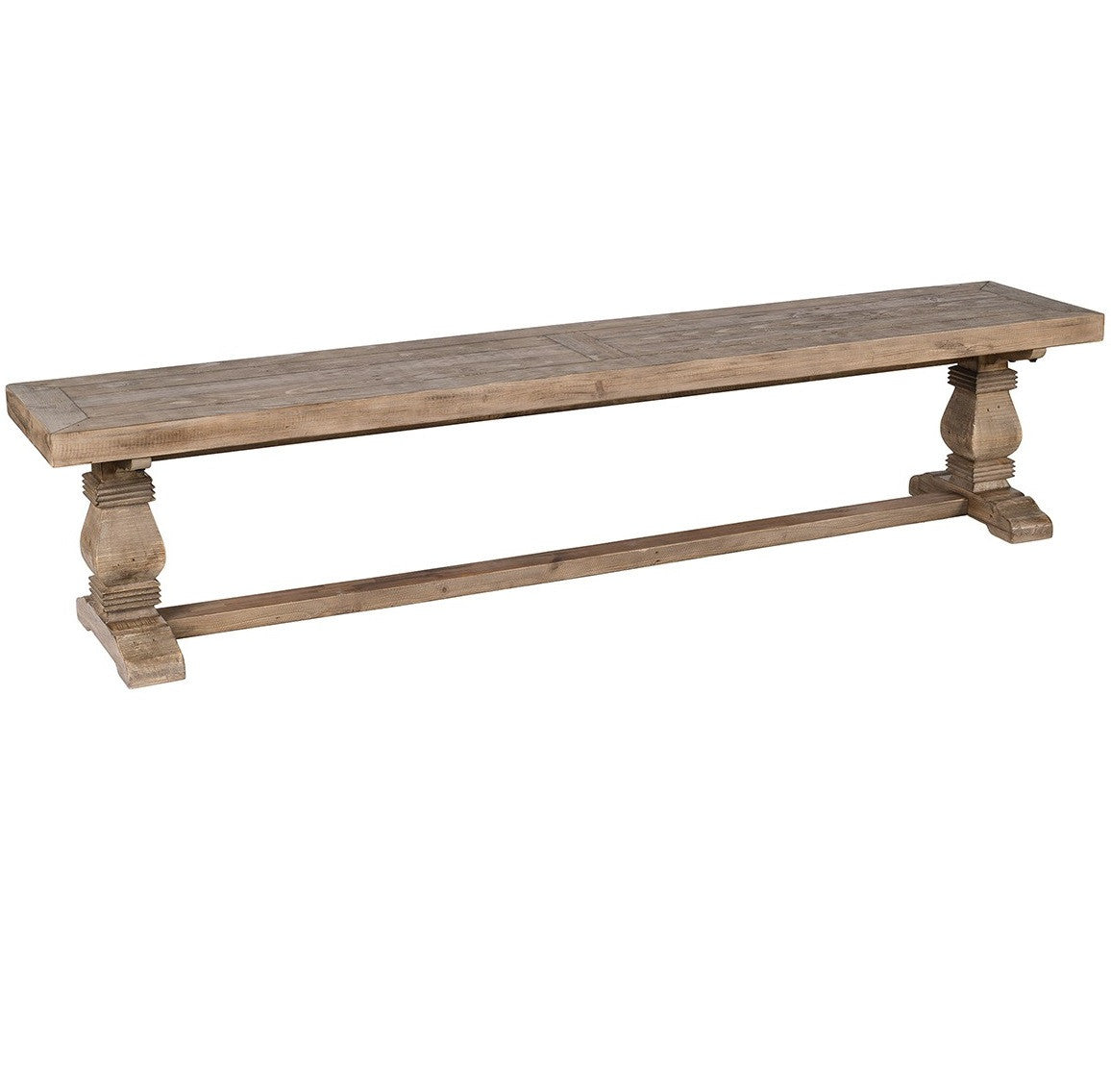 Farmhouse Reclaimed Wood Trestle Bench 83"
