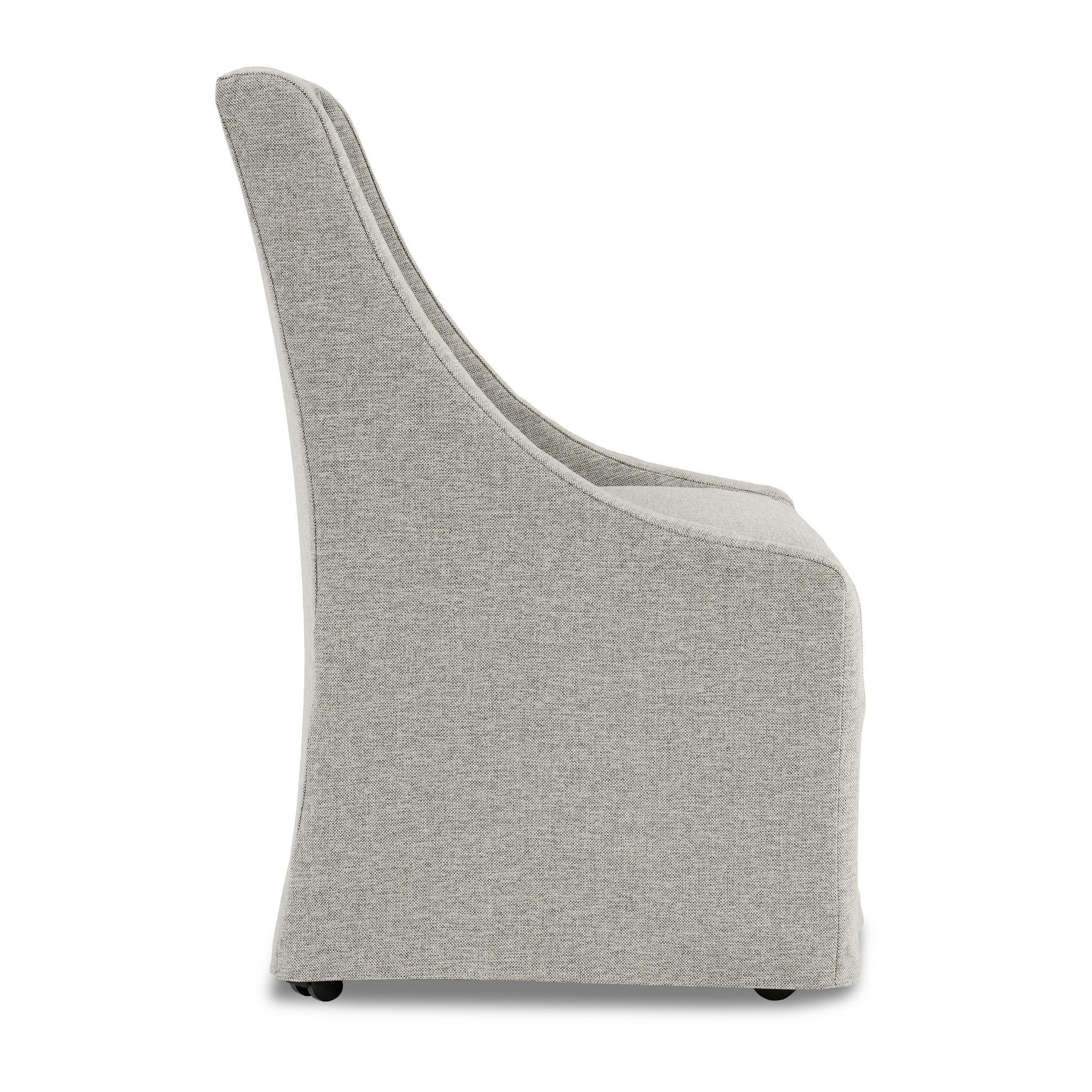 Warwick Dining Chair with Casters - Gray