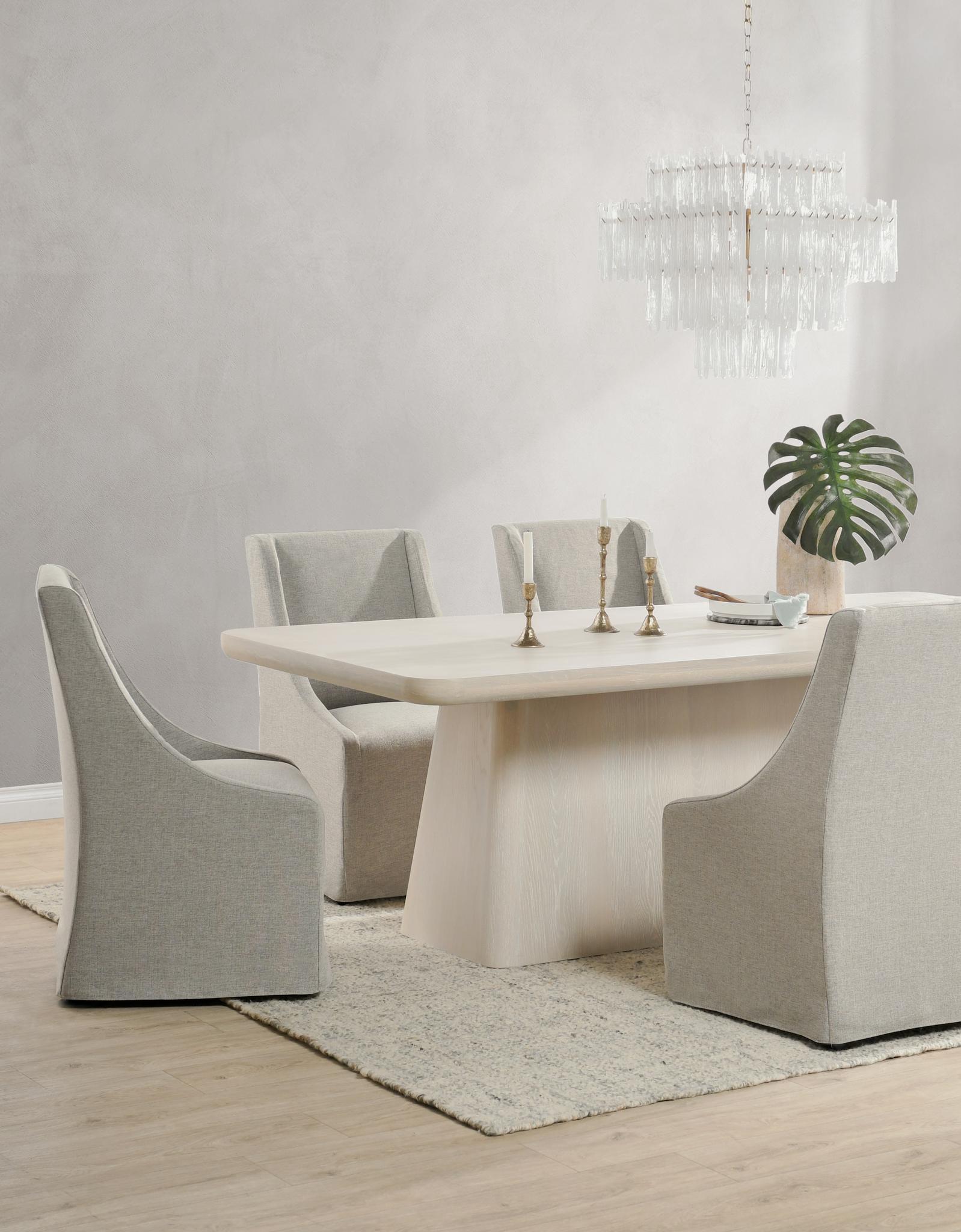 Warwick Dining Chair with Casters - Gray