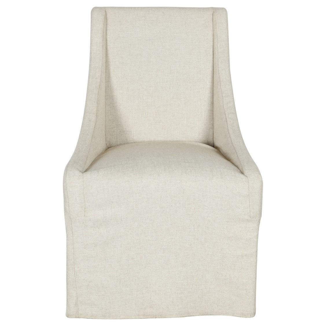 Warwick Oatmeal Rolling Wingback Dining Chair