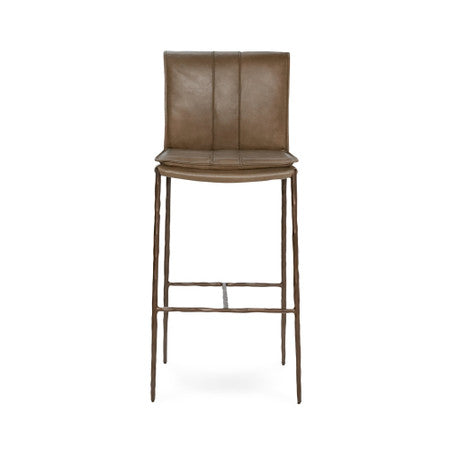 Mayer Leather Bar Stool
