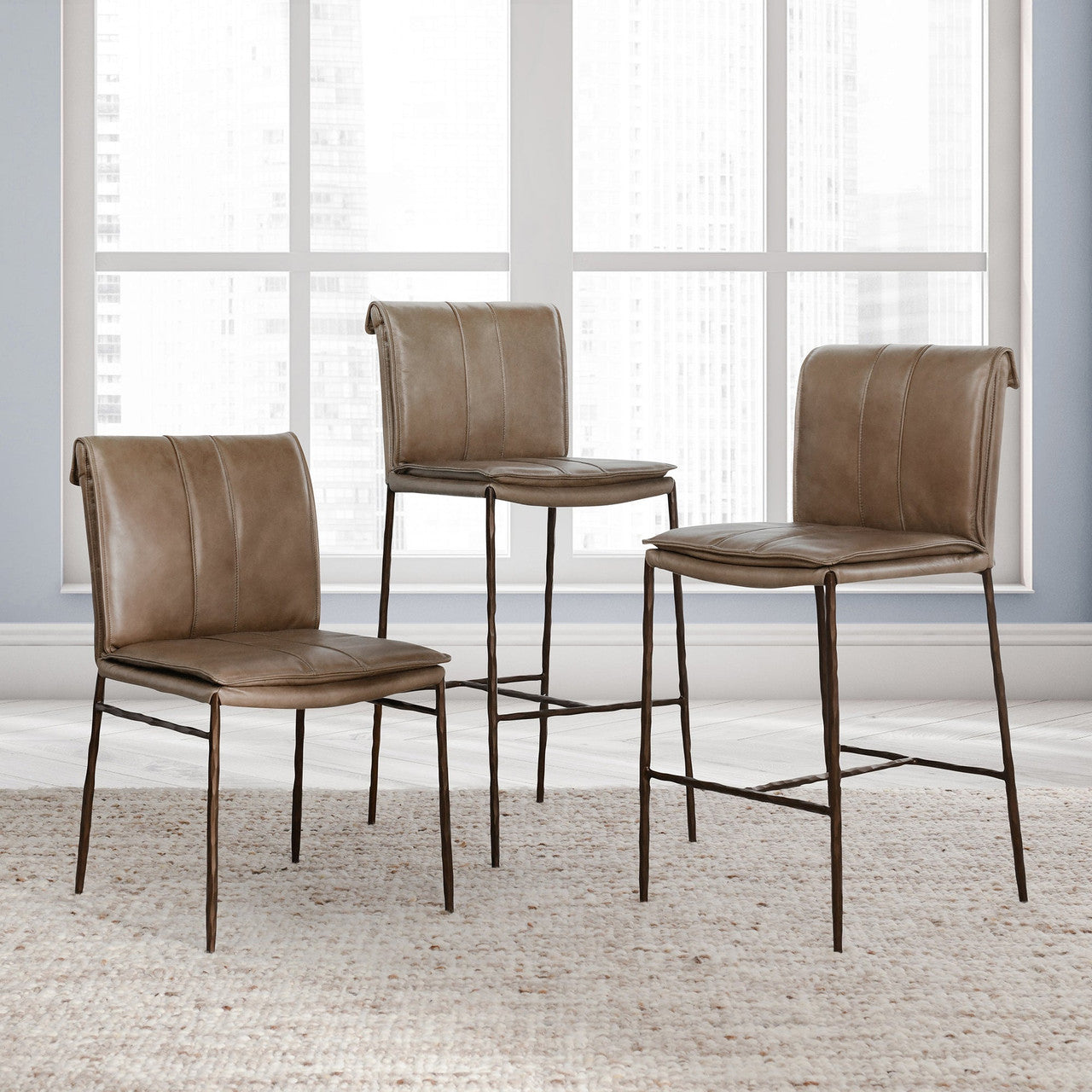 Mayer Leather Counter Stool