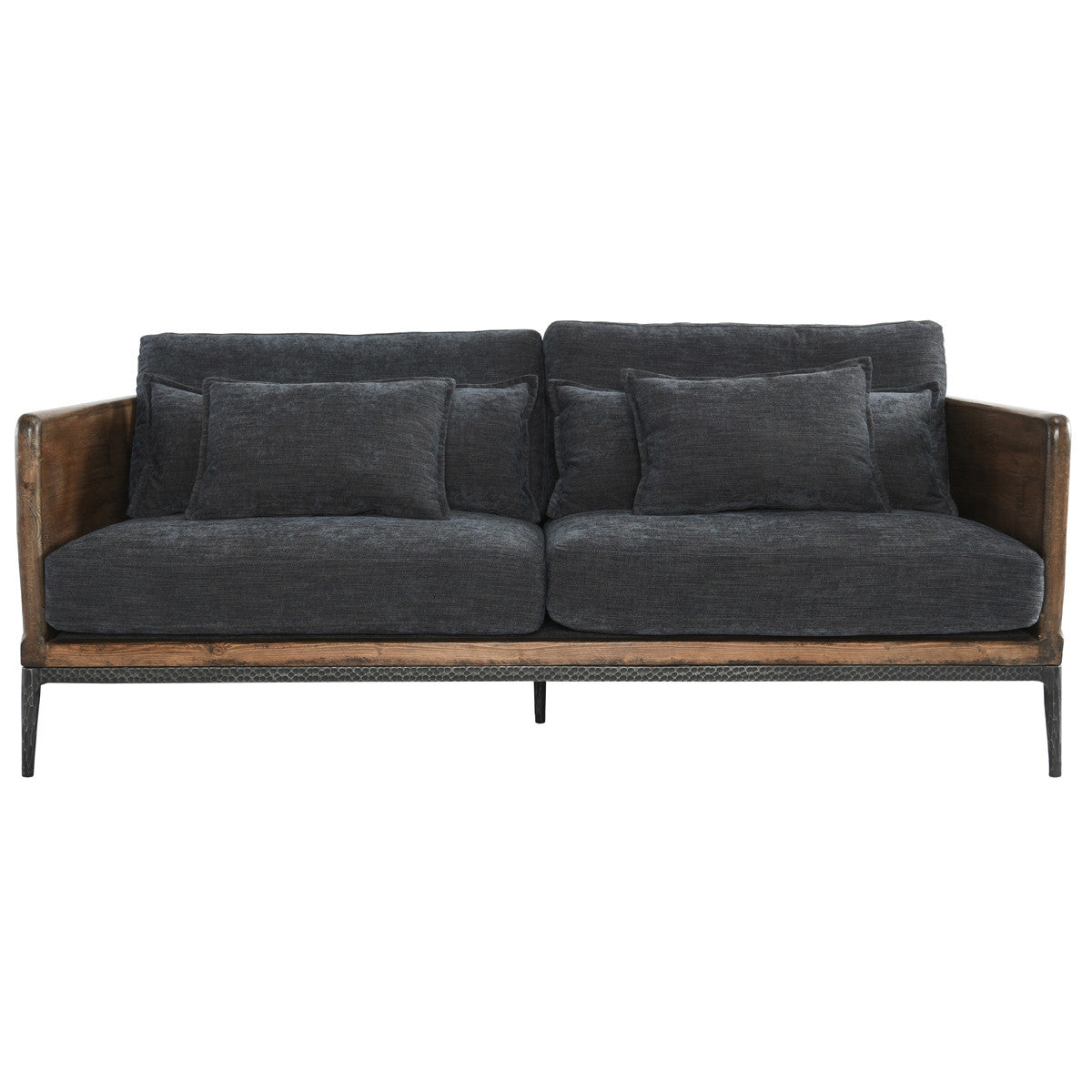 Emmy Reclaimed Wood Sofa - Navy