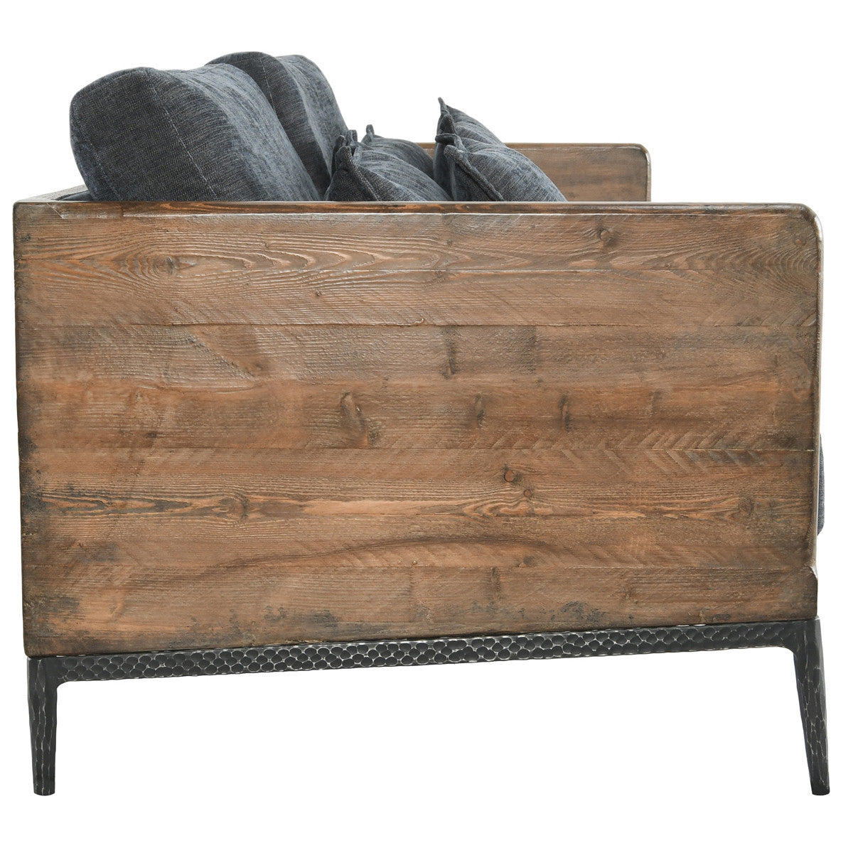Emmy Reclaimed Wood Sofa - Navy