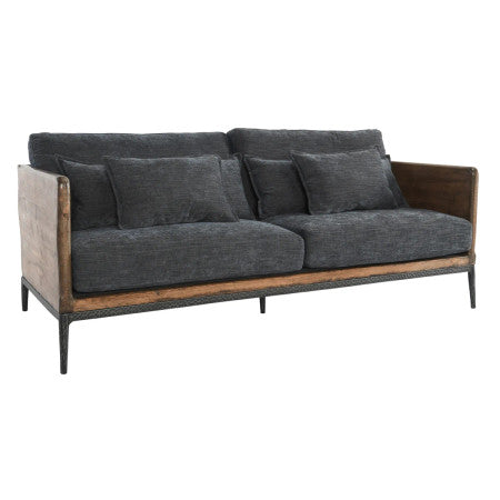 Emmy Reclaimed Wood Sofa - Navy