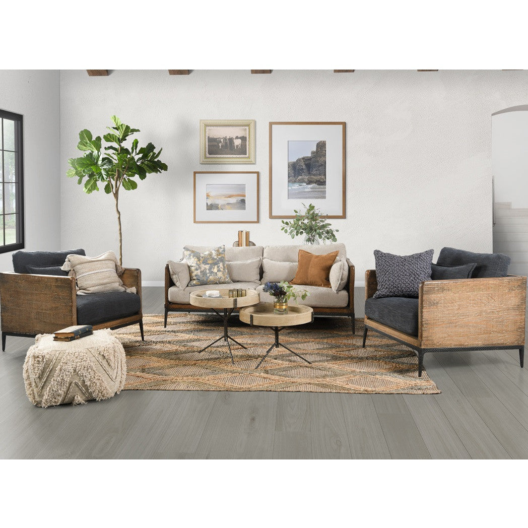 Emmy Reclaimed Wood Sofa - Navy