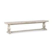 Caleb 83" Dining Bench Distressed Ivory