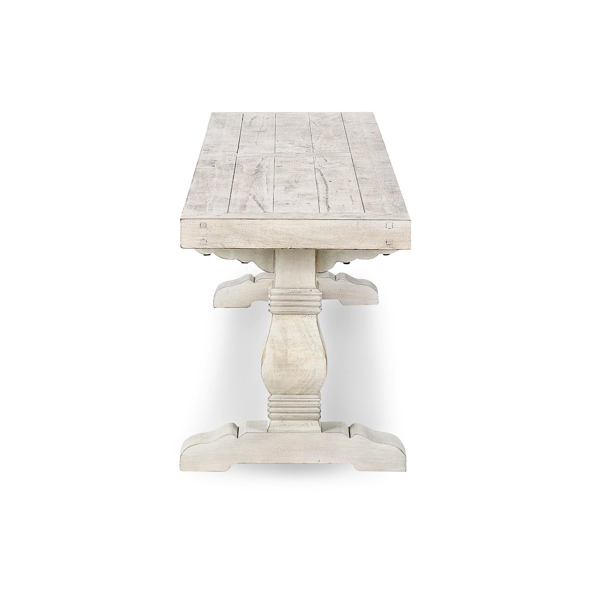 Caleb 83" Dining Bench Distressed Ivory