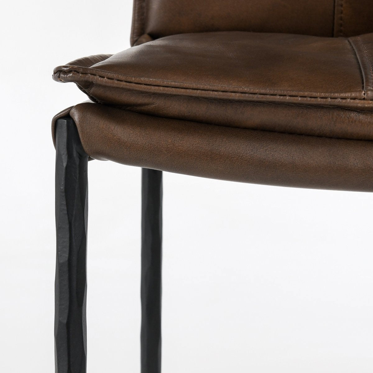 Mayer Leather Bar Stool - Truffle Brown