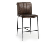 Mayer Leather Counter Stool - Truffle Brown
