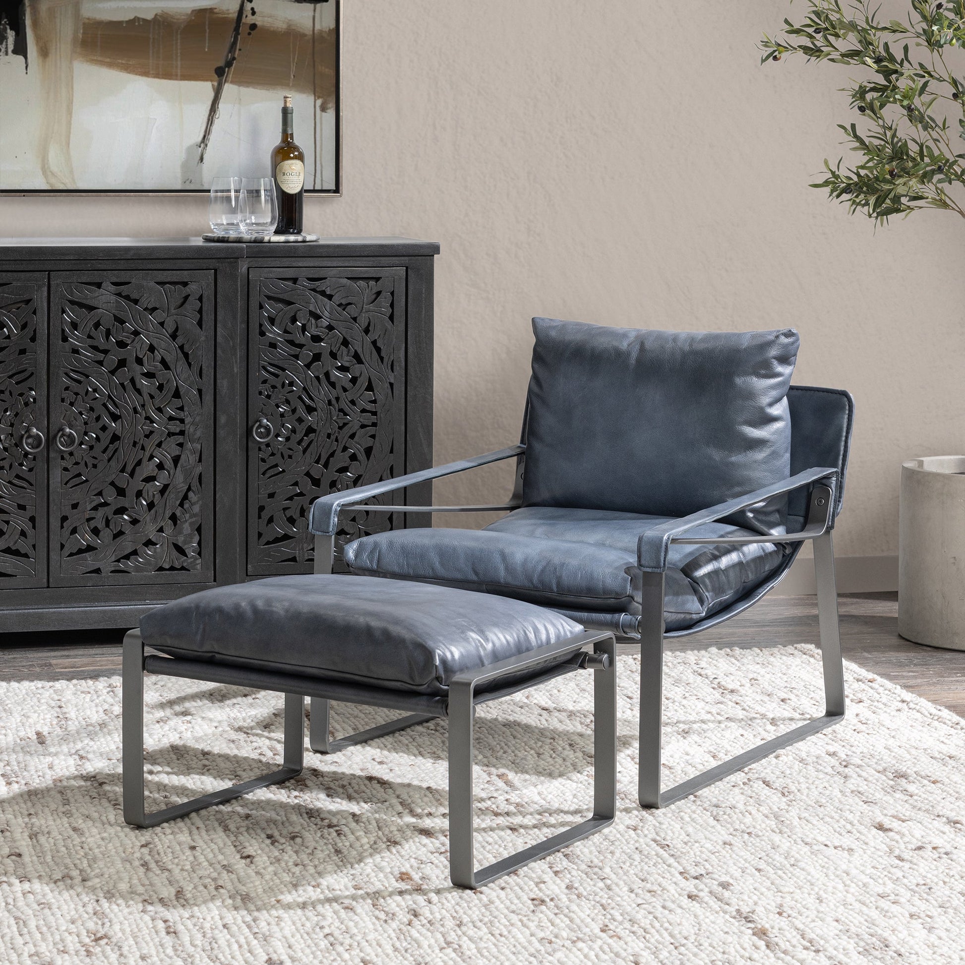 Morgan Accent Chair - Ocean Blue