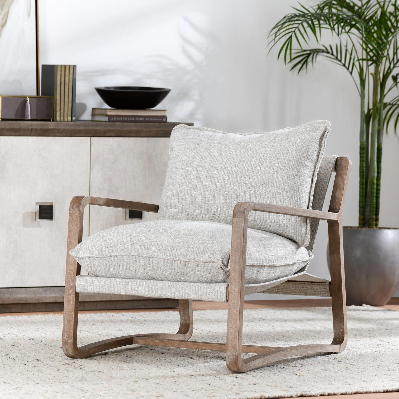 Mariah Upholstered Accent Chair - Natural