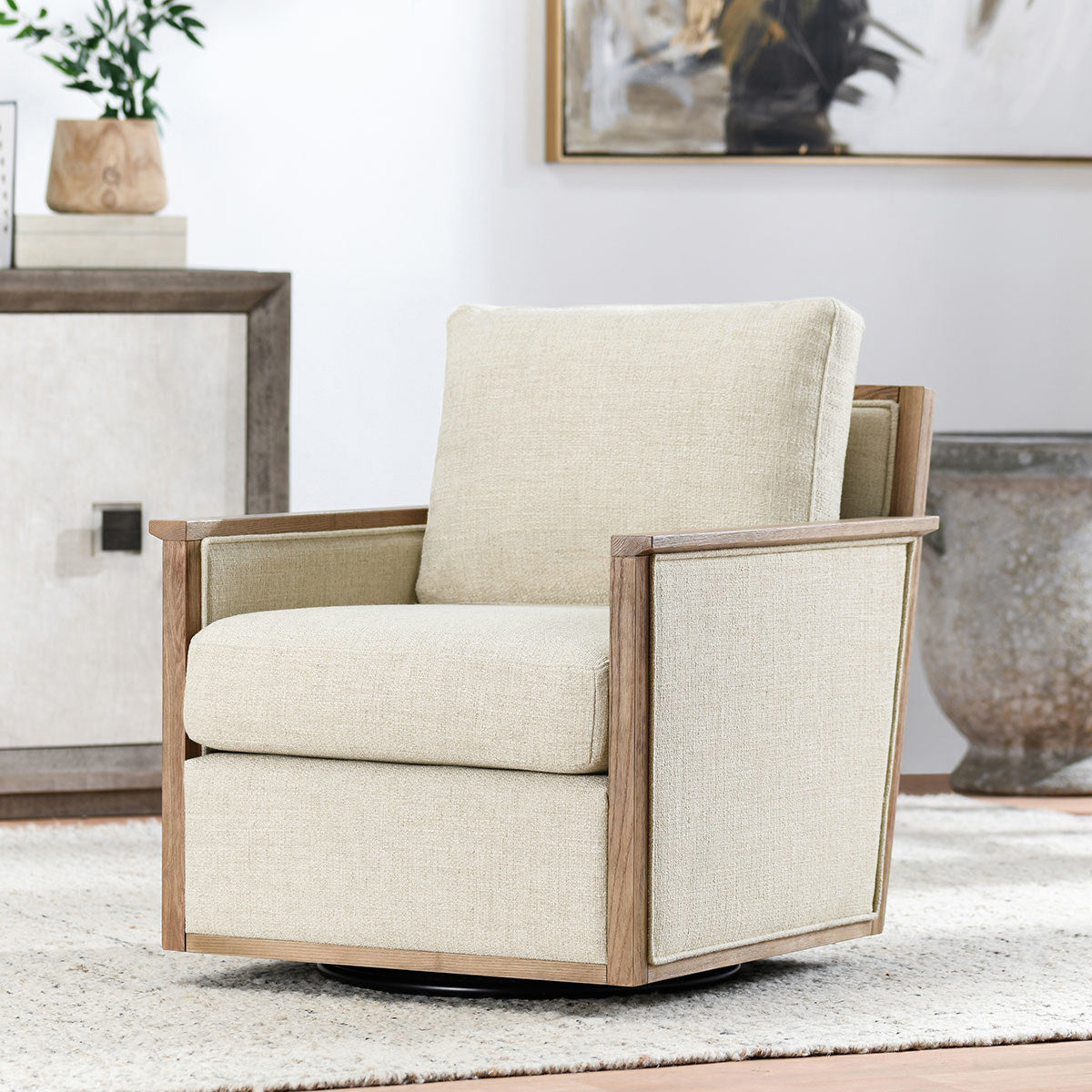 Norman Weave Swivel Chair