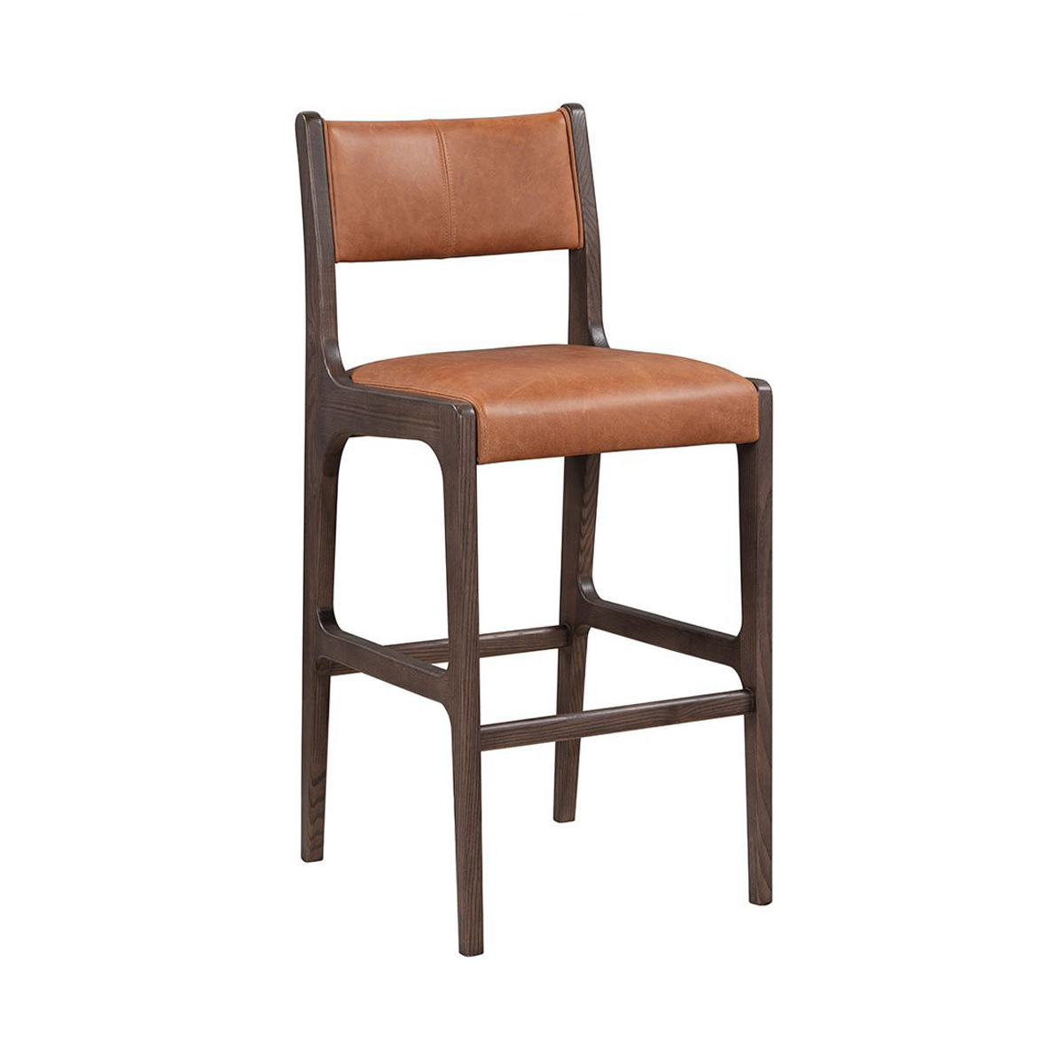 Wayne Leather Bar Stool - Autumn Brown
