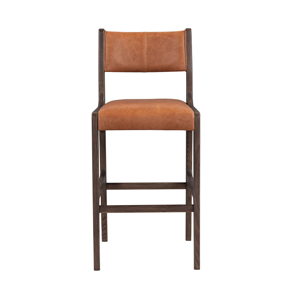 Wayne Leather Bar Stool - Autumn Brown