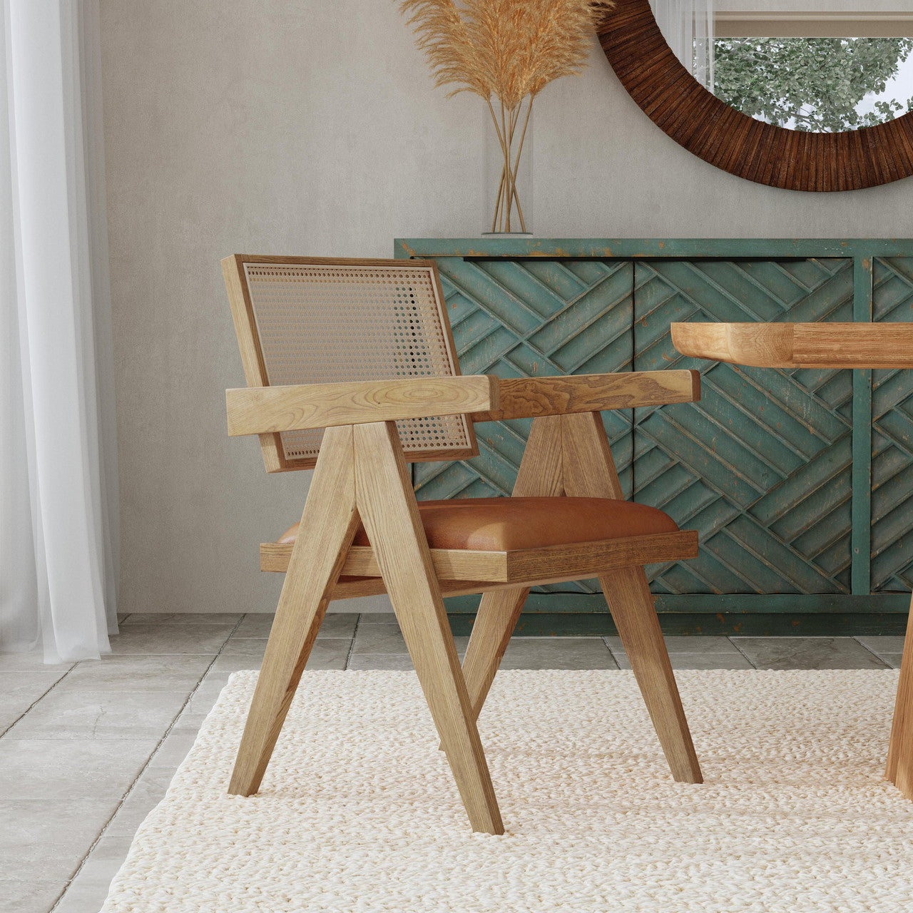 Douglas Leather Seat Dining Chair