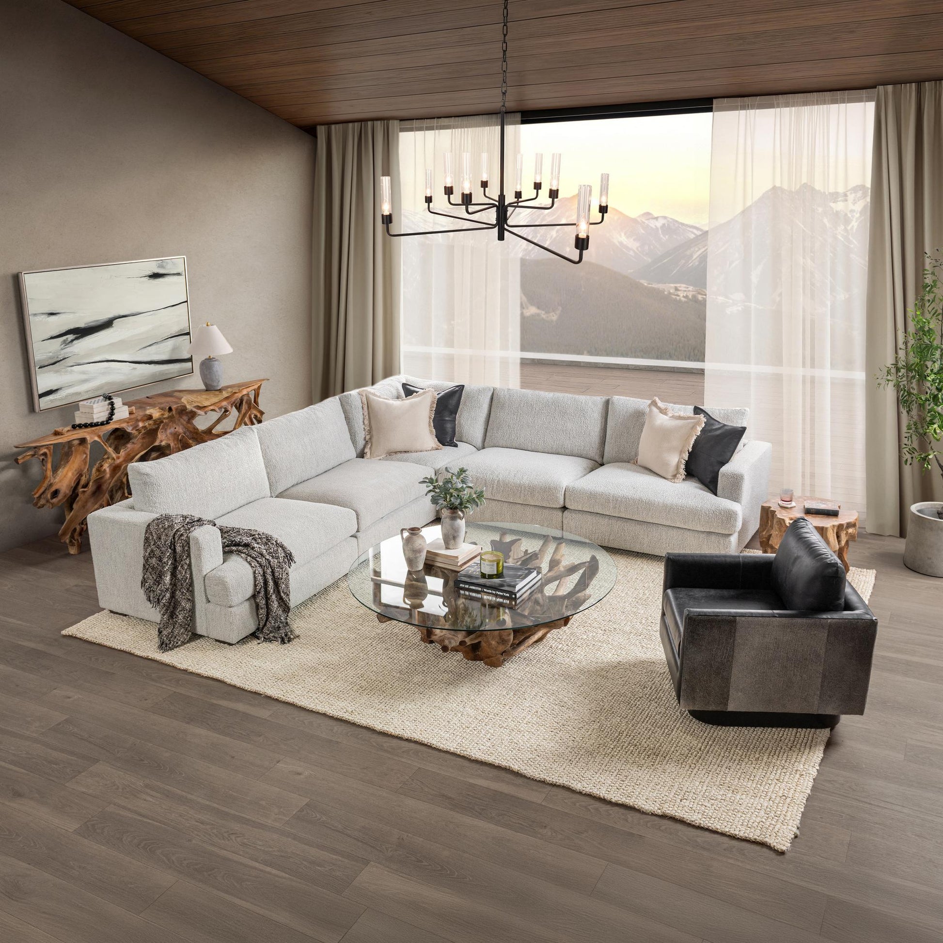 Ludwig 5 Piece Sectional - Ivory