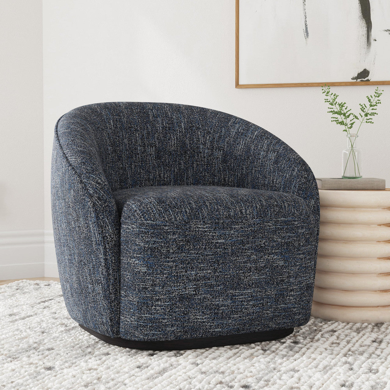 Andrea Upholstered Swivel Chair
