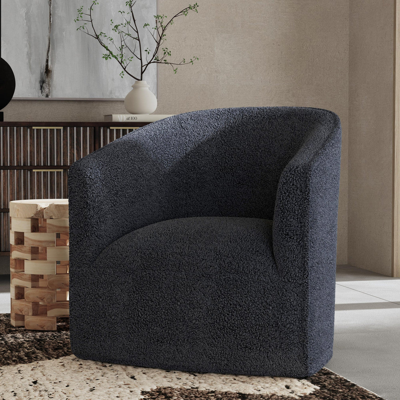 Valencia Upholstered Swivel Chair