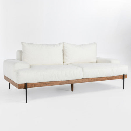Faro White Sofa 84"