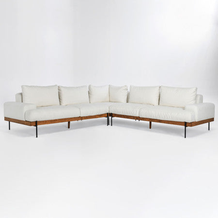 Faro White Sectional 117"